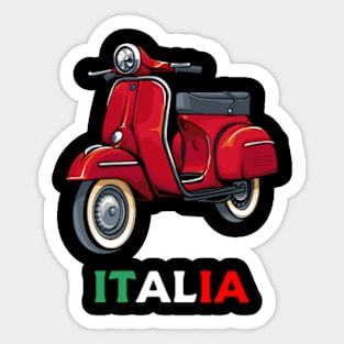 Italy Classic Vespa Scooter Moped Bike Retro Love Vintage Sticker